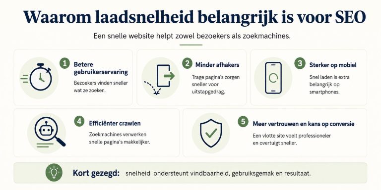 Ons team Waarom laadsnelheid belangrijk is voor SEO: snelle website met goede gebruikerservaring en Google ranking